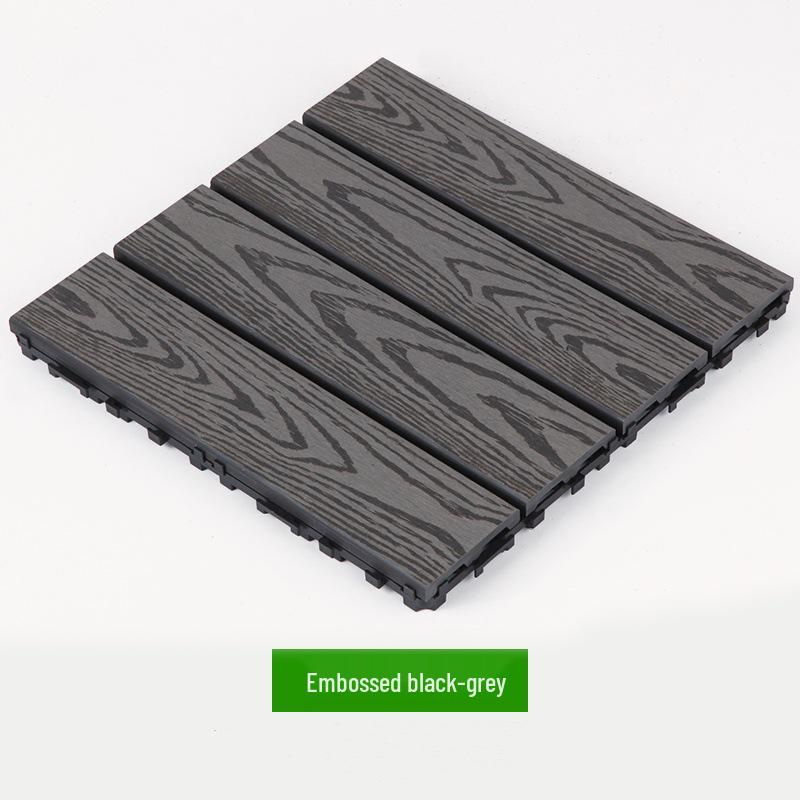 

3D Имитация Древесины Нескользящий Композитный Настил для Улицы - Самозащелкивающиеся Антикоррозийные WPC Панели 30 x 30 cm