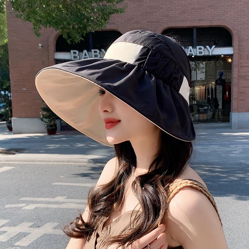 Empty Top Fisherman Hat Children Versatile Large Brim Sun Protection Sun Hat Summer Outdoor Riding Beach Basin Hat