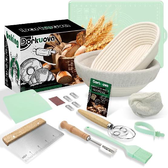 Bread Ovens for Bread Baking,Round Banneton Bread Proofing Basket 2 Set,9 Inch Round&10 Inch Oval,Good Gift for Christmas, Halloween, Wedding,