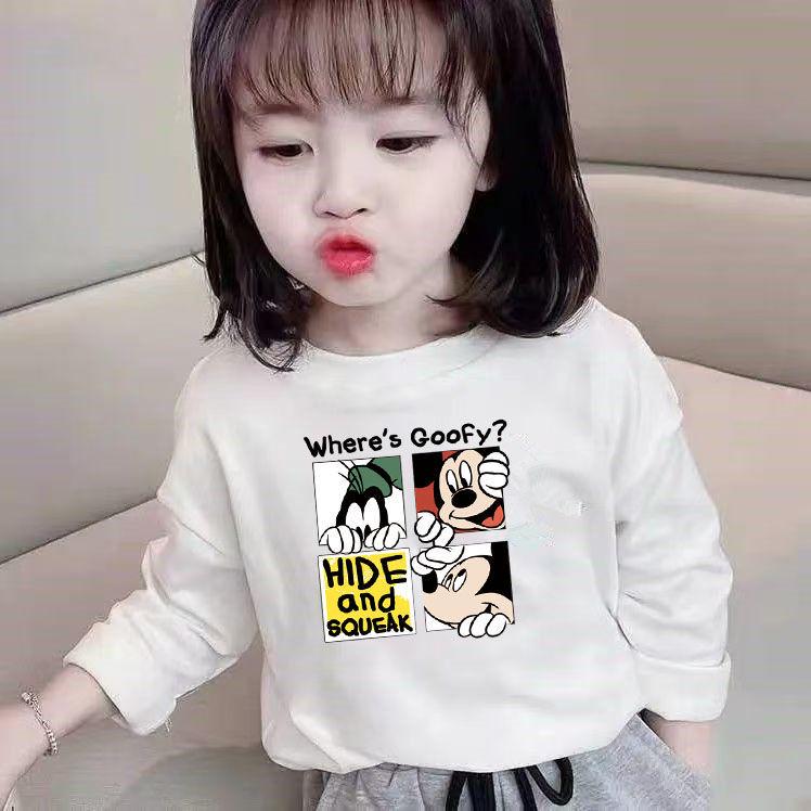 2024 Spring/Autumn Kids' Long Sleeve Pure Cotton Cartoon Top