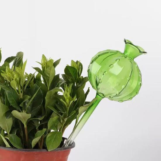 Cactus Self Watering Bulbs Planter Insert Automatic Plant Watering Globes Cactus Shape Plant Watering Devices for Houseplants Outdoor Potted Plants