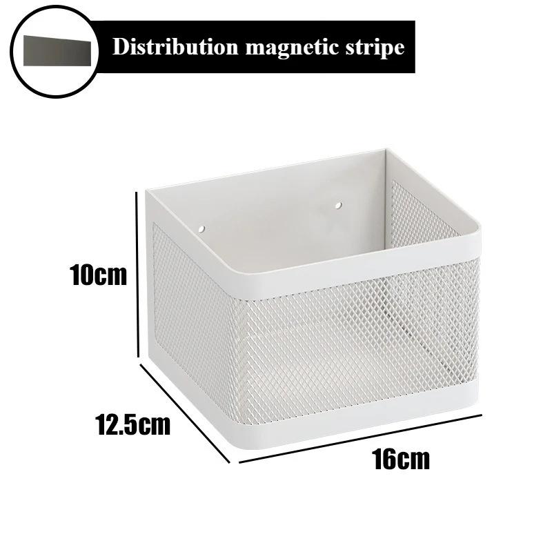 Magnetic Refrigerator Side Storage Rack Iron Saves Space, Side Hanging Basket Kitchen Organizer Shelf Family Summary Rack