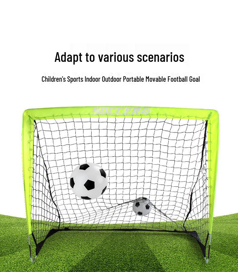 Portable Folding Children's Football Goal - Outdoor Grass Sports Activity Toy for Boys and Parent-Child Play