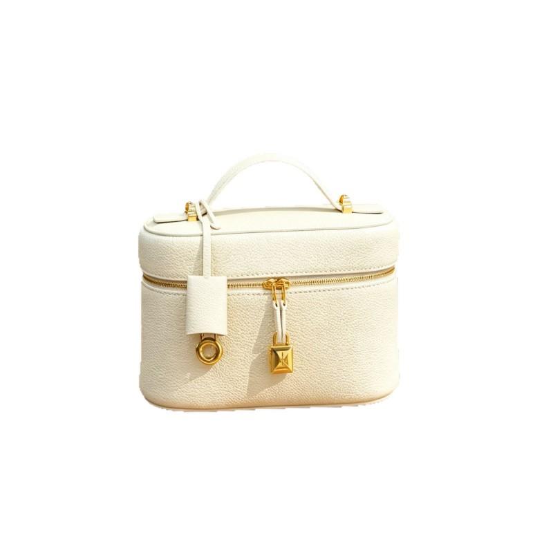 Top Grain Leather Lunch Bag High Quality Handbag Makeup Versatile Crossbody