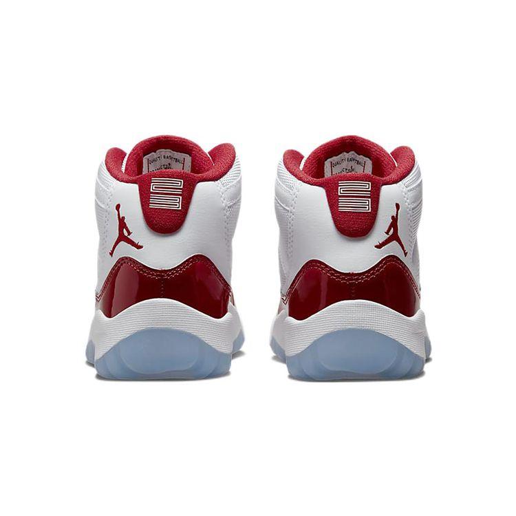 Jordan 11 Retro PS White Varsity Red Kids Shoes 378039-116