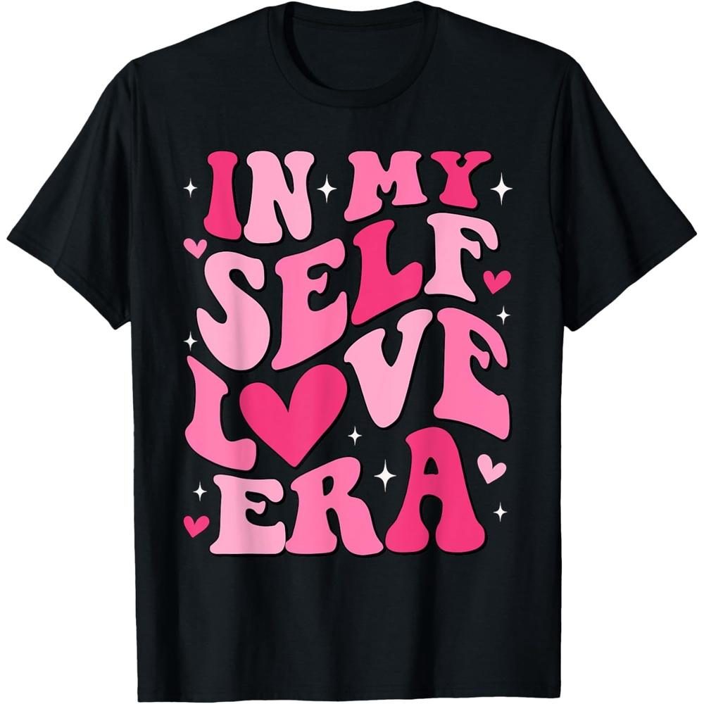In My Self Love Era Valentines Day Self Love Club Women Girl Cotton Men T Shirt 3XL чёрный