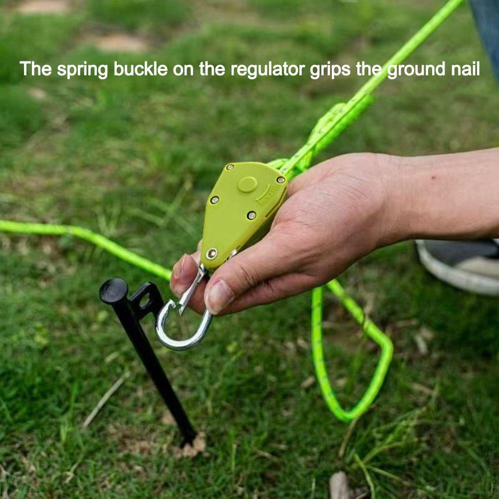 with Buckles Tent Ropes Reflective Pulley Tensioner Fastener Tie Down Fastener  Camping Accessories