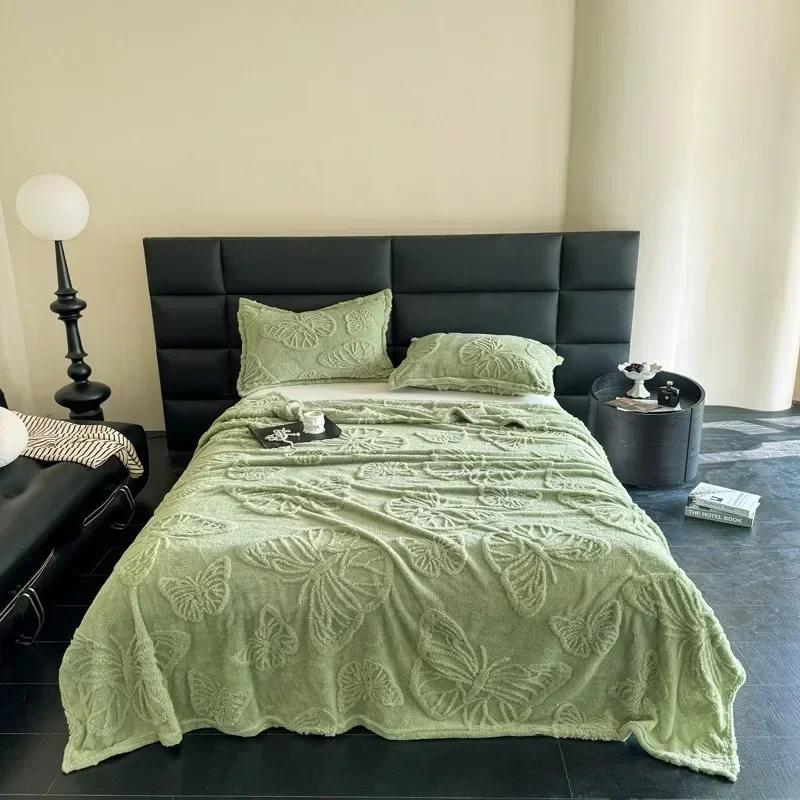 1PC Plush Blanket Summer Air Conditioning Bedding Blanket Office Sofa Nap Blankets Soft Comfortable Bed Sheets Cobijas De Camas
