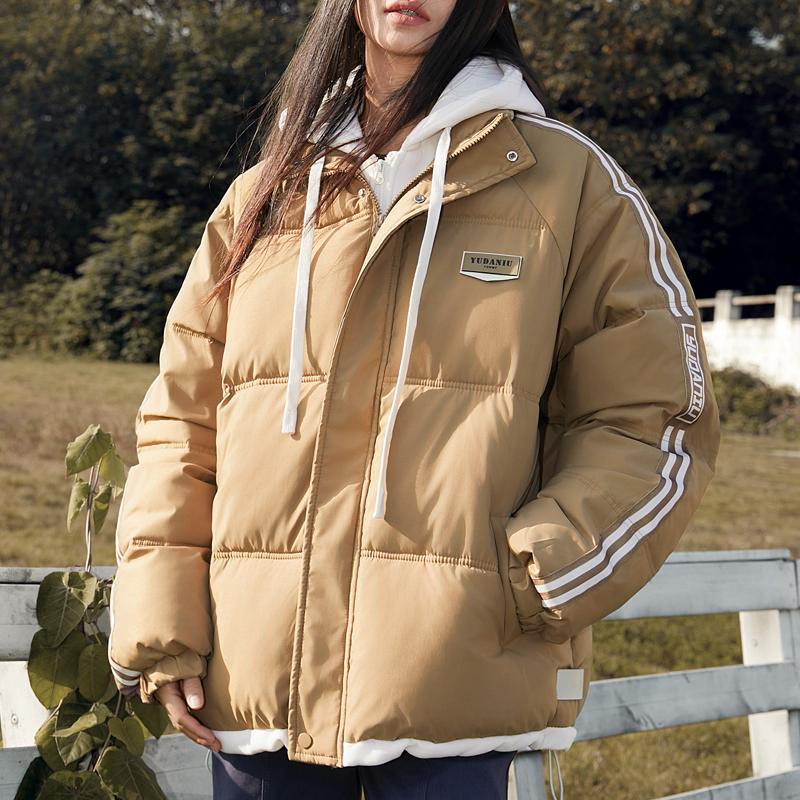 

Модные зимние пальто женские поддельные двухсекционные парки повседневные свободные толстые теплые женские куртки с капюшоном верхняя одежда больших размеров 2XL хаки