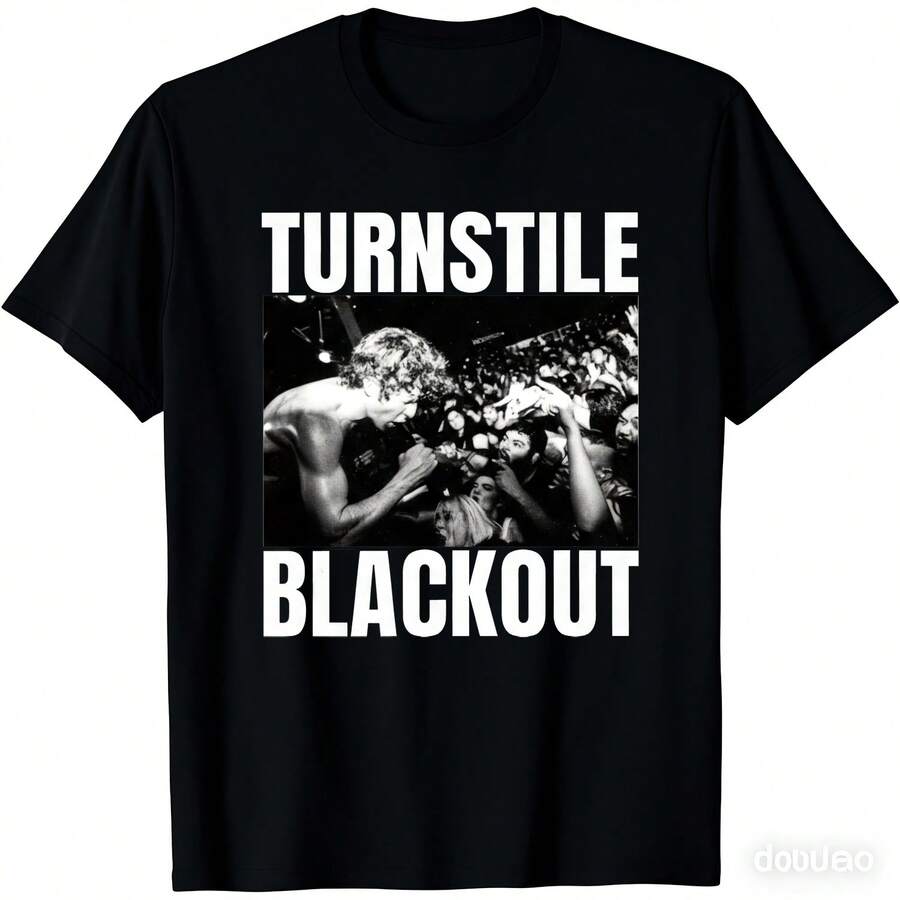 

Tu Rnstile Band Tee For & - Unisex Cotton Music Concert T-Shirt With Logo Print, Casual Round Neck S разноцветный