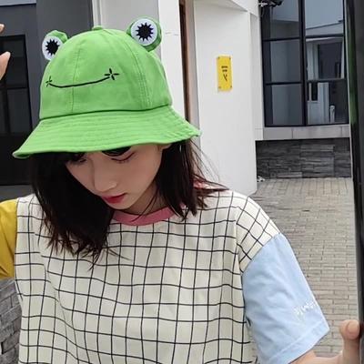 Summer Cute Frog Bucket Hat Men Women Outdoor Foldable Fisherman Cap Trip Sun Protection Multy Colour Creative Cartoon Hats