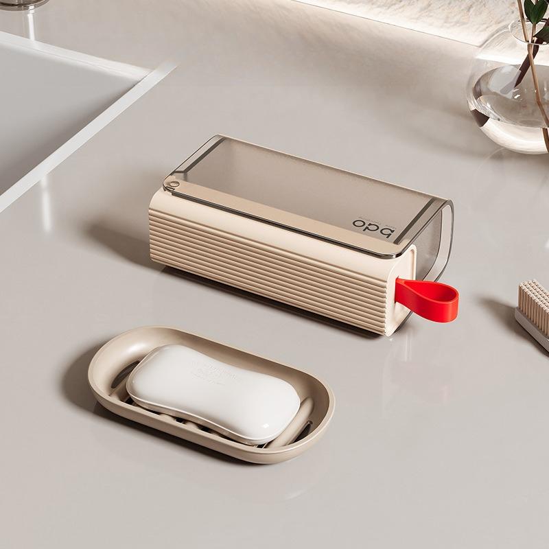 Travel Soap Box with Lid Drain Portable Soap Box Travel New Light Luxury Premium