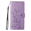 Applicable to Huawei PURA 80 butterfly love flower embossed mobile phone leather case Honor 600 foreign, plug-in card protective case