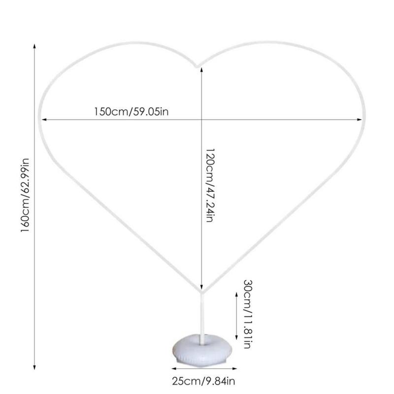 Heart Shaped Balloon Arch Frame Ring DIY Balloon Arch Garland Stand Kit For Outdoors Weddings Anniversary Decorations