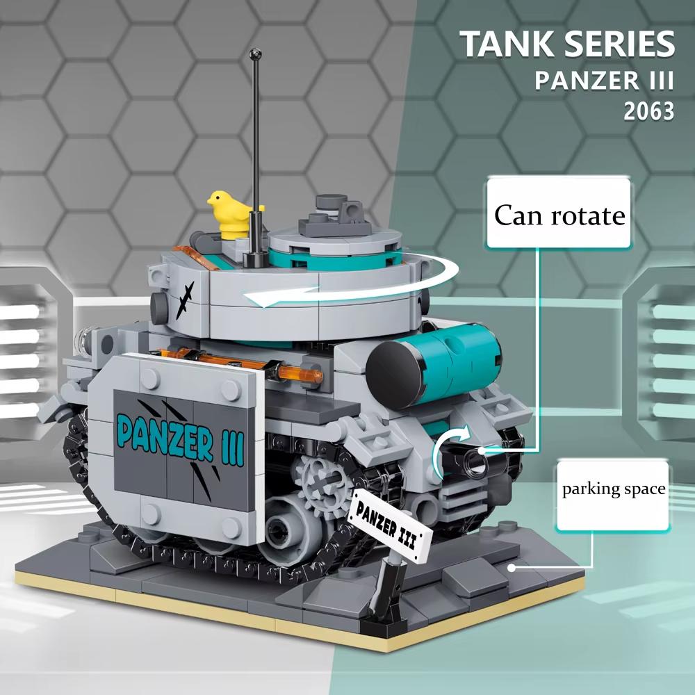 ToylinX Mini Tank Building Blocks Learning Toys Educational Military Model Construction Children And Adolescents Gift Set