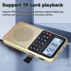 Mini-Taschen-UKW-Radio Hohe Empfindlichkeit Radioempfänger Tragbarer Bluetooth-Lautsprecher Rekorder mit LED-Licht Unterstützung für TF-Karte Headset