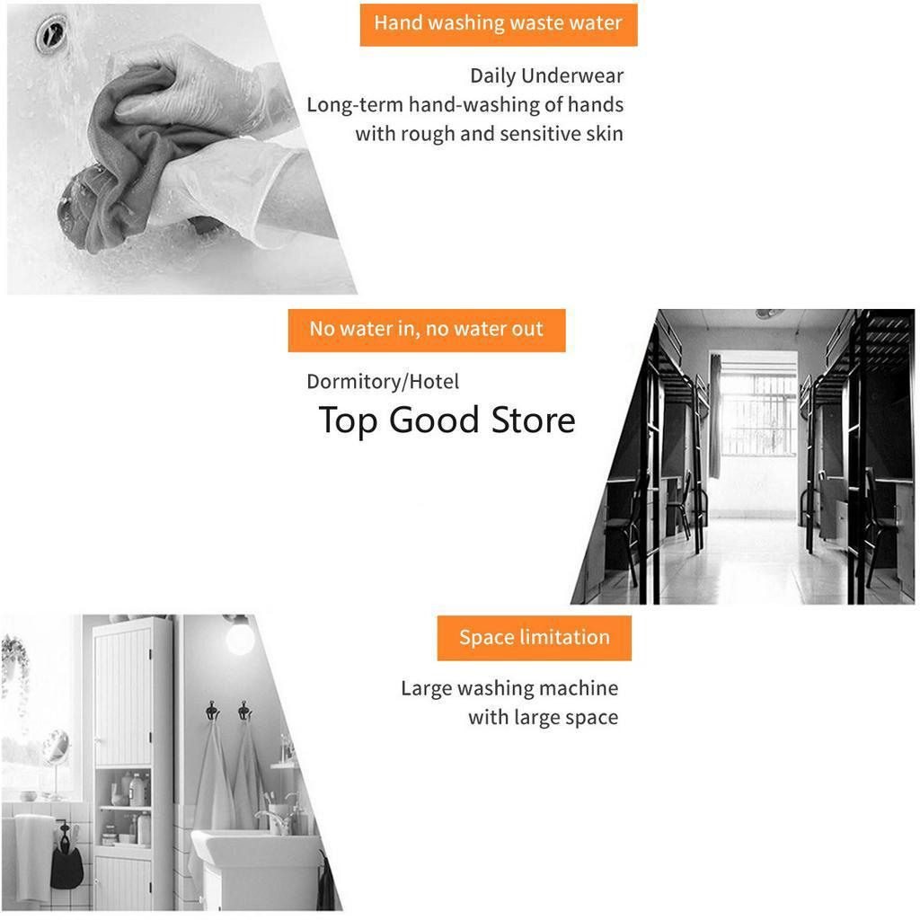 Portable Mini Folding Clothes Washing Machine Bucket 40W 110V-240V/50Hz Automatic Home Travel Self-driving Tour Underwear Foldable Washer and Dryer