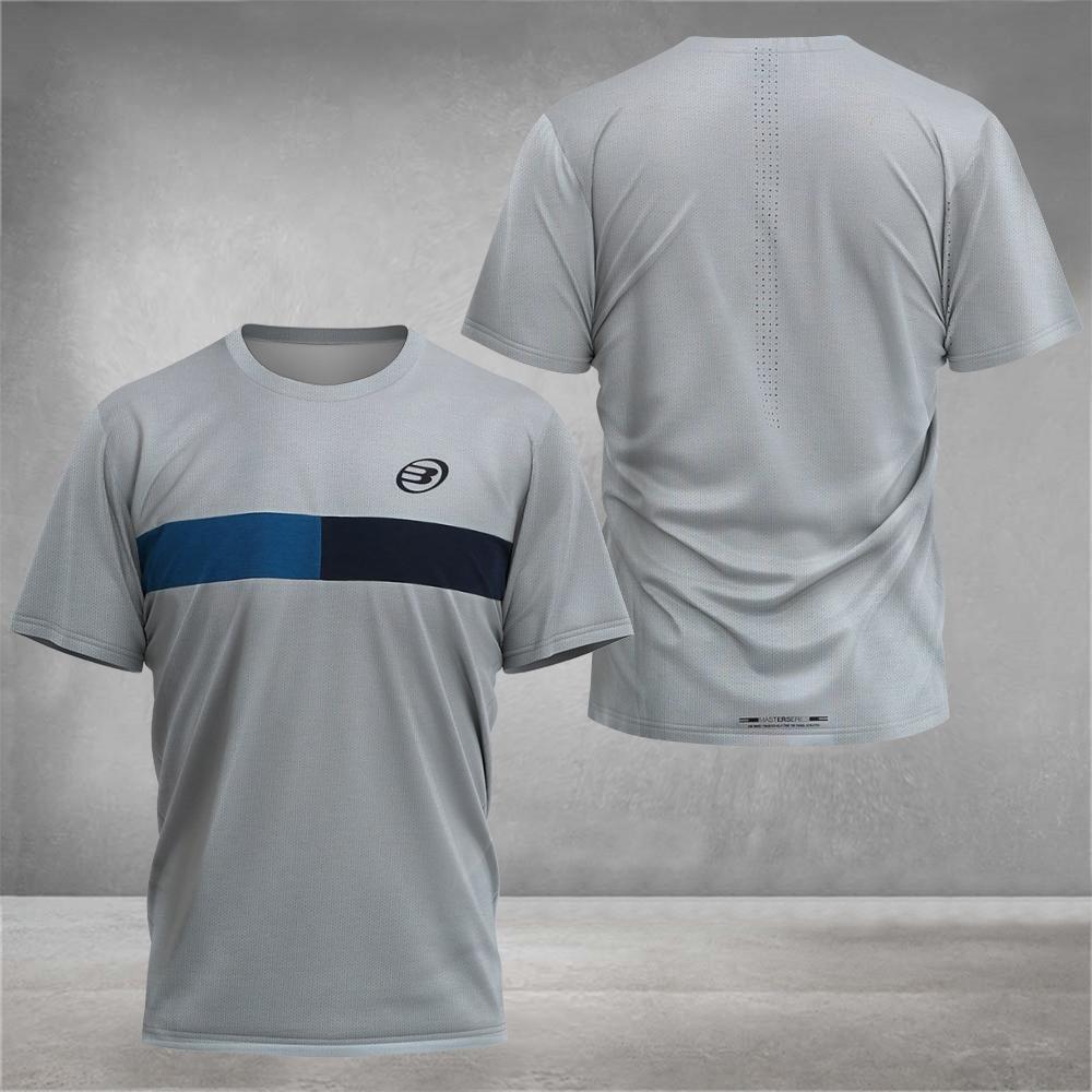 Summer Boutique Padel Element Print Quick-drying Short-sleeved Fashion Men's Tennis Wear Men's Fitness Sports Breathable T-shirt