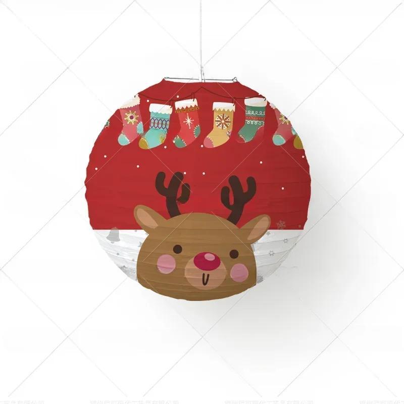 Christmas Paper Lanterns Creative New Year Christmas Party Decorations Handheld DIY Lanterns Suitable Home Festival Party Decor