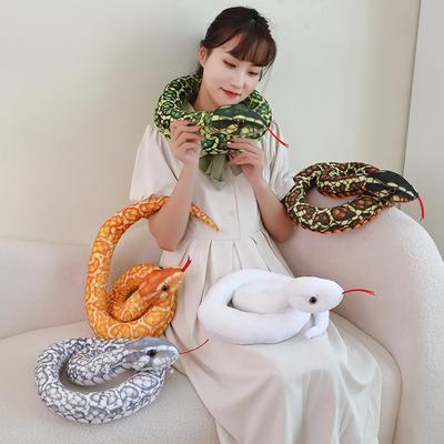 Cartoon Simulation Snake Cobra Doll Plush Toy Big Snake Zodiac Snake Doll Boy Prank Birthday Gift