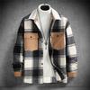 Men's Autumn Plaid Brushed Shirt - Loose, Casual Style