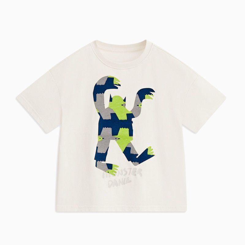 [Monster Series] Mqd Children's Clothing Boys' Short-Sleeved T-Shirt Summer New Style Kidsren's Cool Base Shirt Baby Summer Clothing