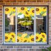 Sonnenblumen Fensteraufkleber für Wohnzimmer- und Balkonglasdekoration, Wasserdicht, Durchscheinend und Verschönernd