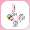 Auto Elettrica Camper Van Scooter Rosa Bicicletta Jeep Moto Ciondoli Perline Adatti a Braccialetti Originali Accessori Gioielli Fai da Te