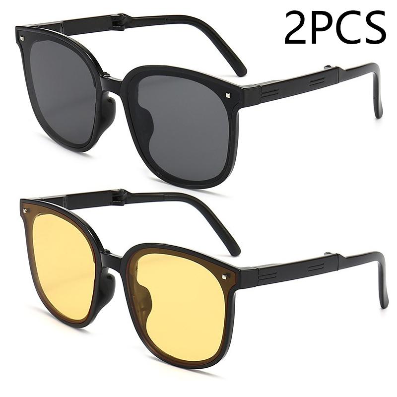 Folding sunglasses portable ultra light sun protection UV protection sunglasses for both men and women