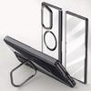 Clear case for Samsung Galaxy Z Fold 8 Ultra, with stand and glass for external screen, for MagSafe, black frame