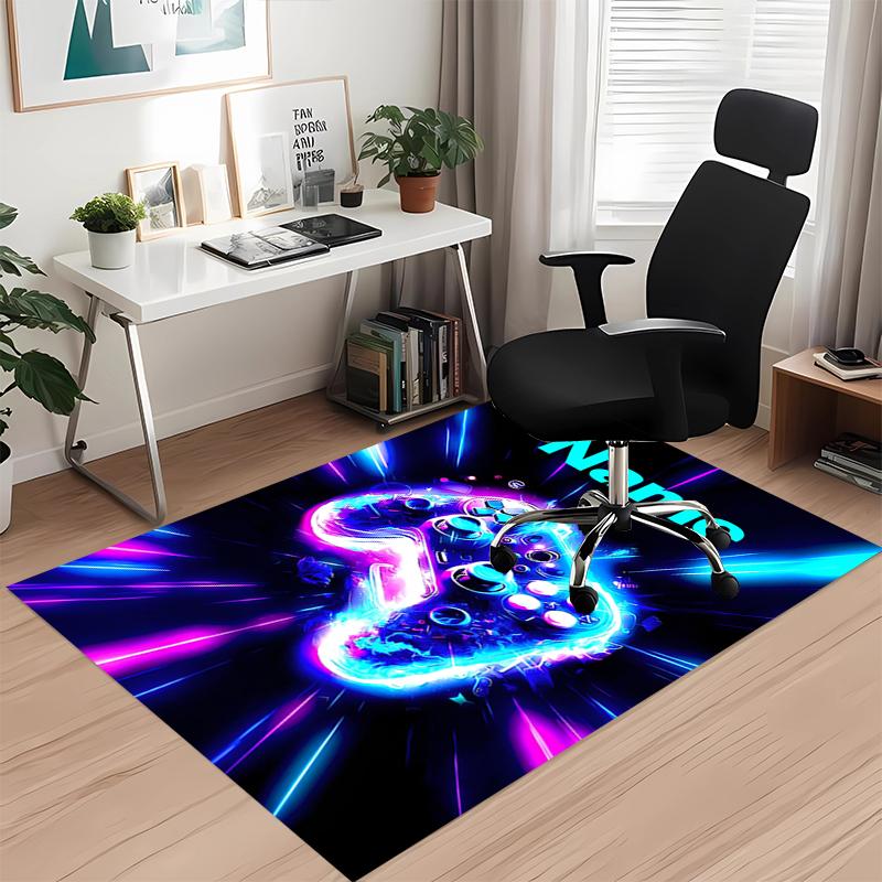 Tappeto Stampato con Controller di Gioco Personalizzato, per Sedia da Ufficio Soggiorno Camera da Letto Cucina Decorazioni Regali.