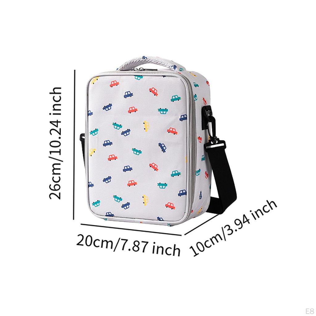 Insulated Lunch Box Food Container Organizer Reusable Portable Cold Thermal Bag Handbag for