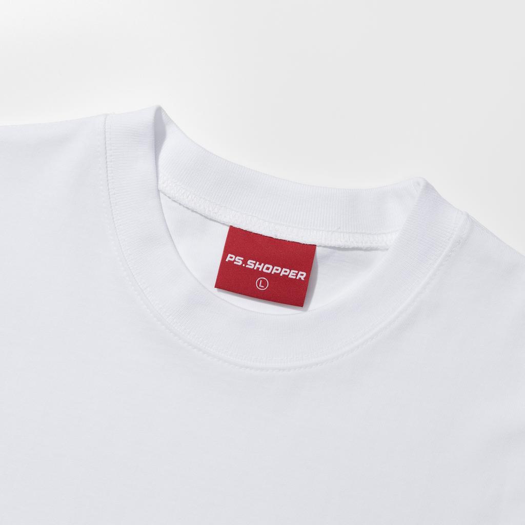 PSSHOPPER Big Logo Premium Cotton Inner T-Shirt [White]