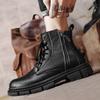 Fashion New Men's Boots 2024 All-match Comfortable Ankle Boots High Quality Side Zipper Sneakers Men Genuine Leather Men Casual Shoes