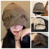 Retro Beaded Butterfly Hat Weave Knitted Tie-dye Hat Casual Wasteland Pullover Cap  Streetwear