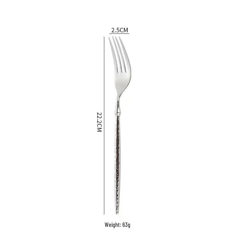 Ballet Hammer Pattern 304 Stainless Steel Western Cutlery Set: Knife, Fork, Spoon for Restaurant or Home Use