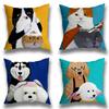 Funny Barber Dog Cute Pillow Case Square Double-Sided Printing Short Plush Sofa Cushion Cover Bedroom Bedside Pillow