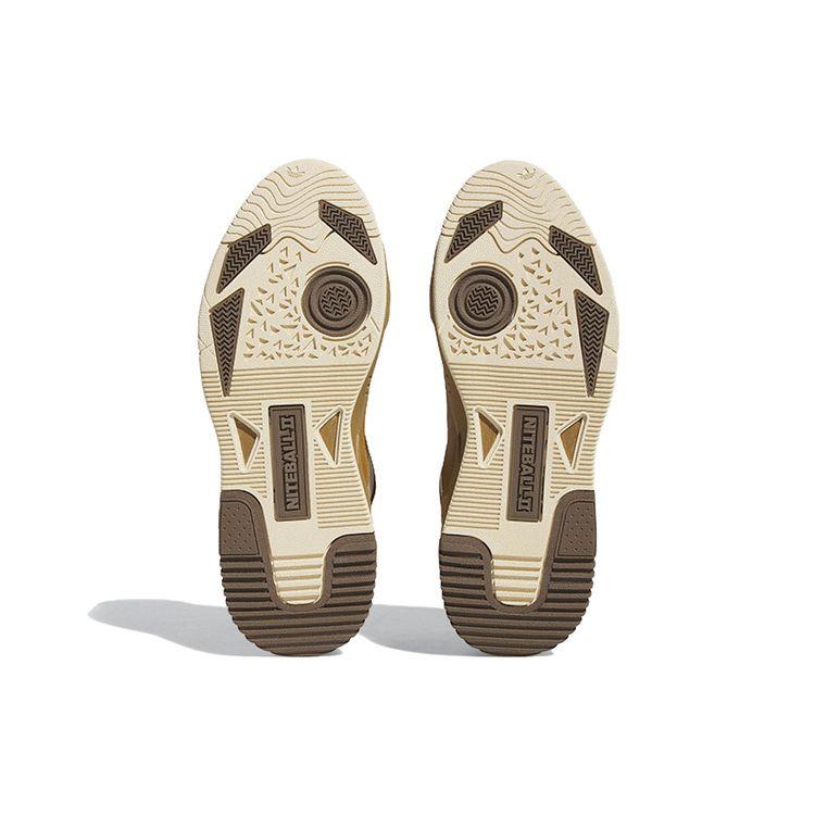 adidas Originals Niteball 2.0 Leather Suede Retro Sports Non-Slip Low-Top Lifestyle Casual Shoes Unisex Casual Shoes Brown Yellow FZ5800