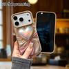 Phone Case: Lambskin 2D Flat Samsung Galaxy A34 A35 M05 M06 S20 S22 S21 FE Plus 5G Protective Case, Iridescent Heart, Christmas and Halloween Gift