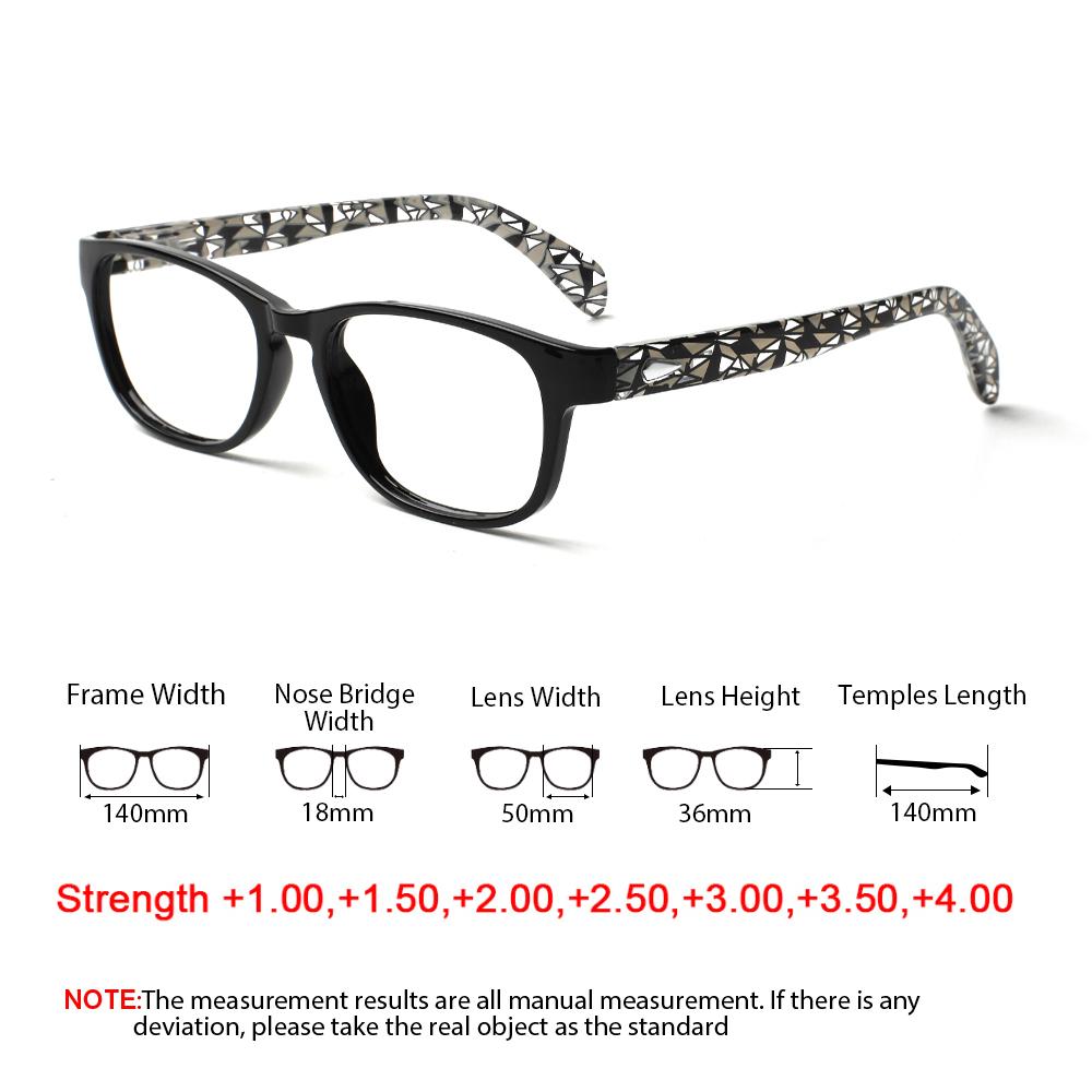 TUREZING Spring Hinge Reading Glasses for Women Men Rectangular Frame HD Lenses High Quality Prescription Eyewear