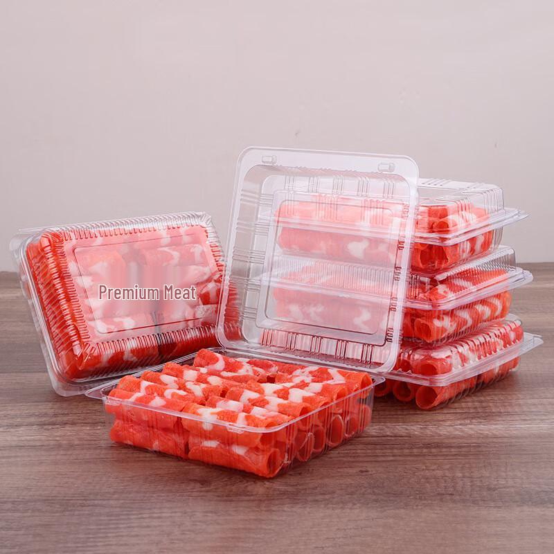 COFLYEE Disposable Fresh Food Containers with Flat Lids