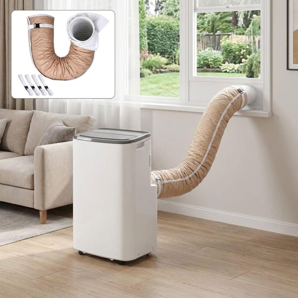 Sun Resistant AC Hose Insulation Cover Adjustable Heat Insulated Pipe Wrap Apartment Workplace