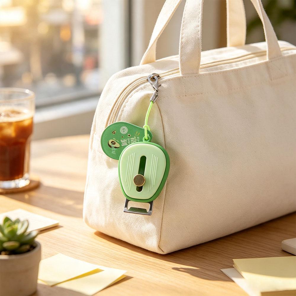 Foldable Anti-Lost Keychain Peeler Retractable Design Multi-Functional Peeler Picnic
