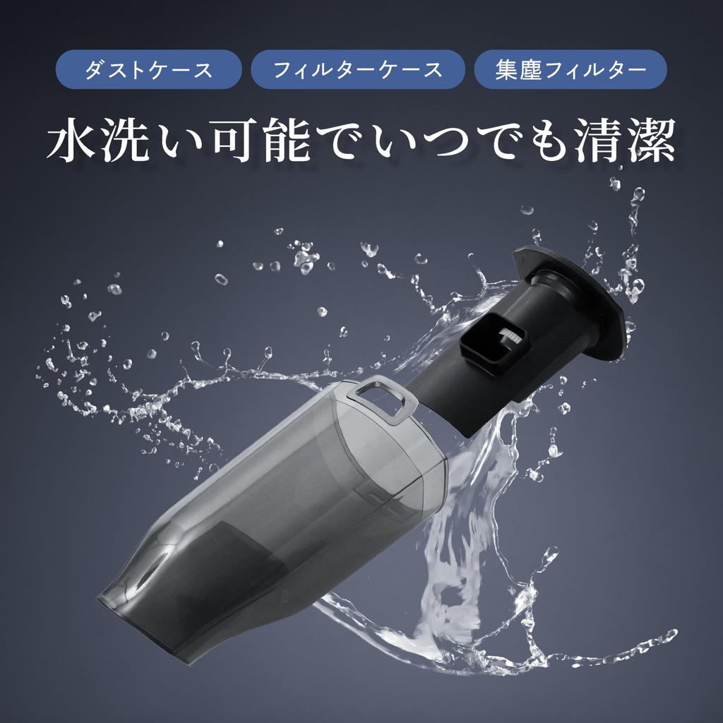 Yamazen ZHK-WL10(S) Cordless Handheld Vacuum Cleaner, Wet/Dry Use, Compact, Powerful Suction, Silver