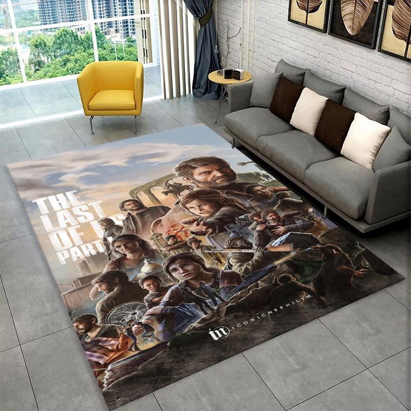 Horror Game TV The Last of Us Non-Slip Area Rug for Living Room,Bedroom,Playroom,Soft Carpet Floor Mat Home Decor Rug Kids Room