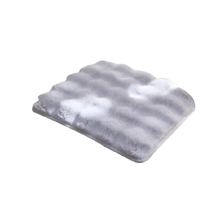 

Furry Plush Seat Cushion Thickened Soft Chair Pads Seat Pad with Ties Home Decor світло-сірого кольору