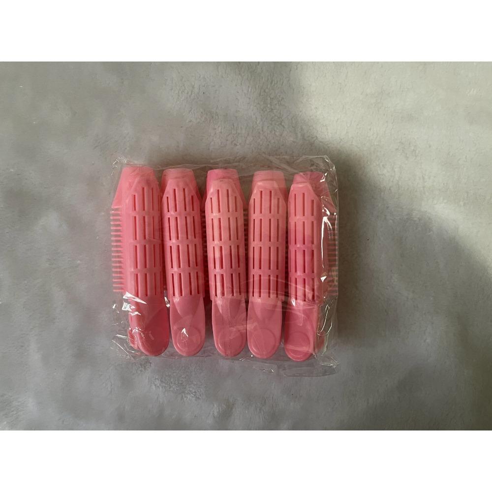 

5 шт. Пушистые клипсы для объема у корней волос - Самозажимный инструмент для укладки волос для мгновенной челки и DIY бигуди для женщин розовый