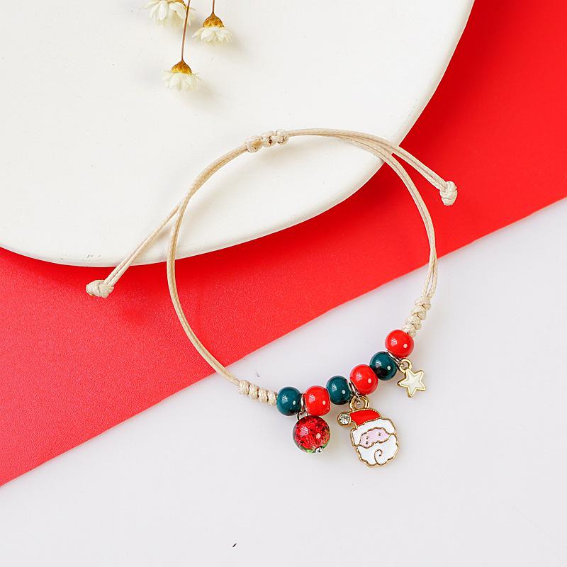 Браслет Санта-Клауса 2024 для женщин и друзей - Рождественский подарочный ювелирный браслет 15 cm