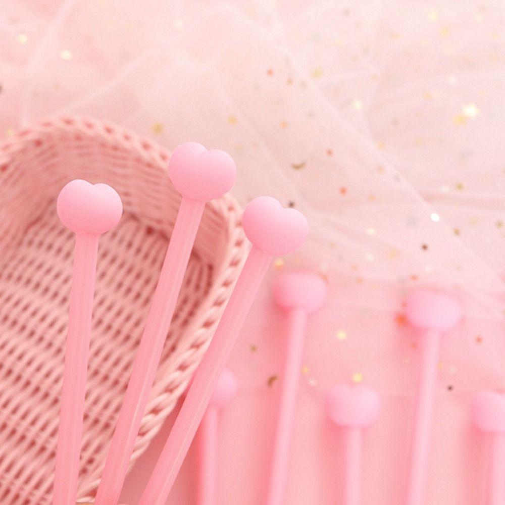 10pcs Cute Kawaii Stationery Black Ink Ballpoint Pen Three-dimensional Writing Pen  School Supplies