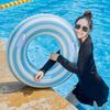 Orange Stripe Pool Float Inflatable Swim Tube Adults Swimming Float Ring Summer Water Swim Pool Floating Toys